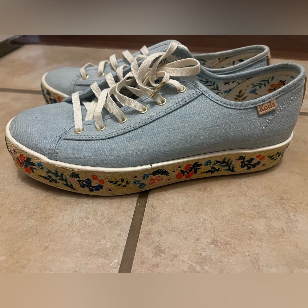 Zapatos Keds Charter Chambray Para Mujer - Estilo Náutico Sin Cordones, Con Plantilla Memory Foam